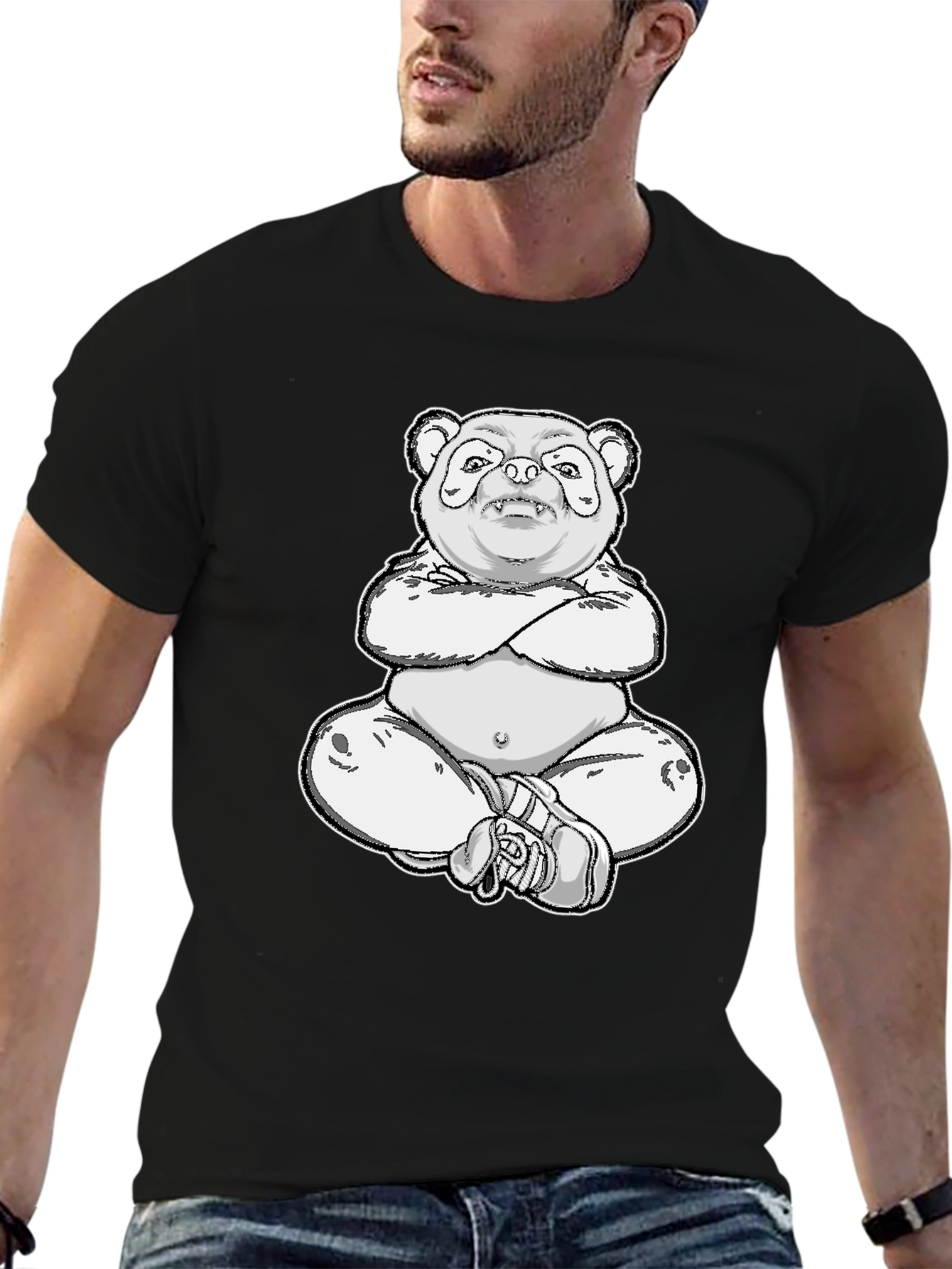 Panda Bear Graphic T-Shirt - Casual Style