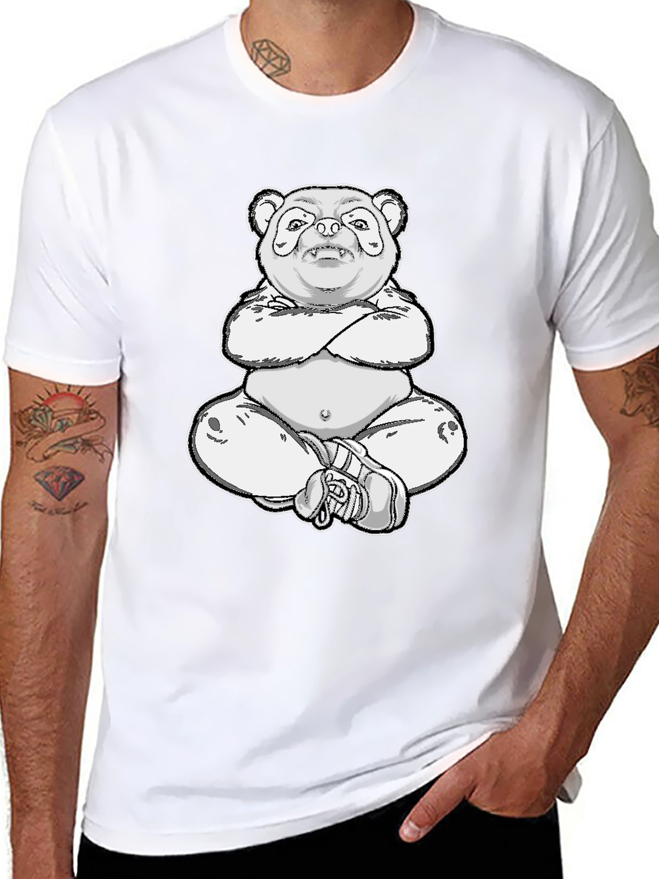 Panda Bear Graphic T-Shirt - Casual Style