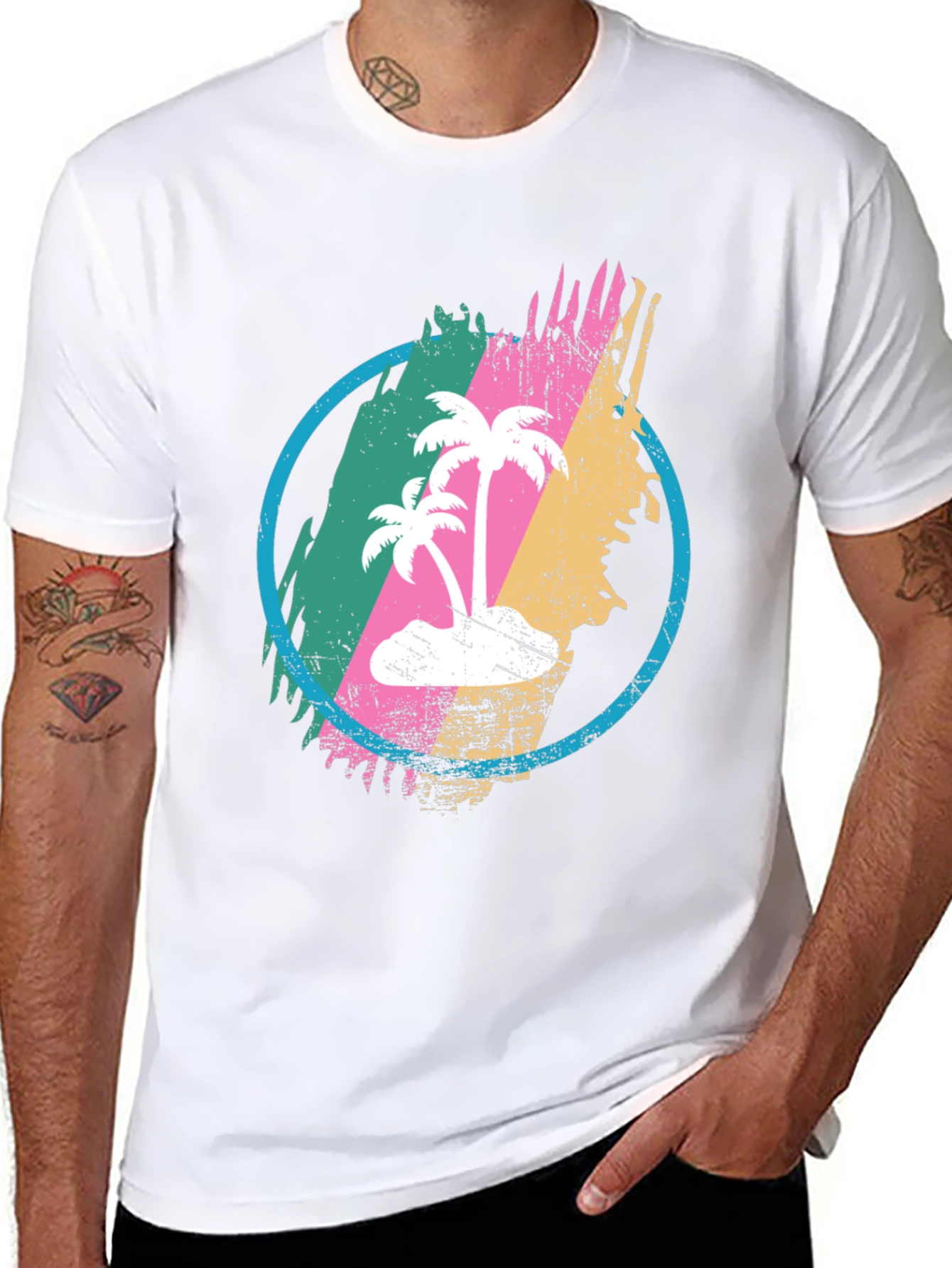 Retro Palm Tee - Beach Vibes Shirt