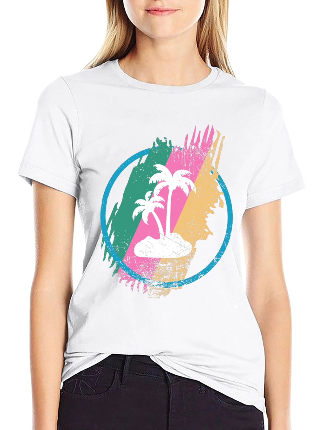 Retro Palm Tee - Beach Vibes Shirt