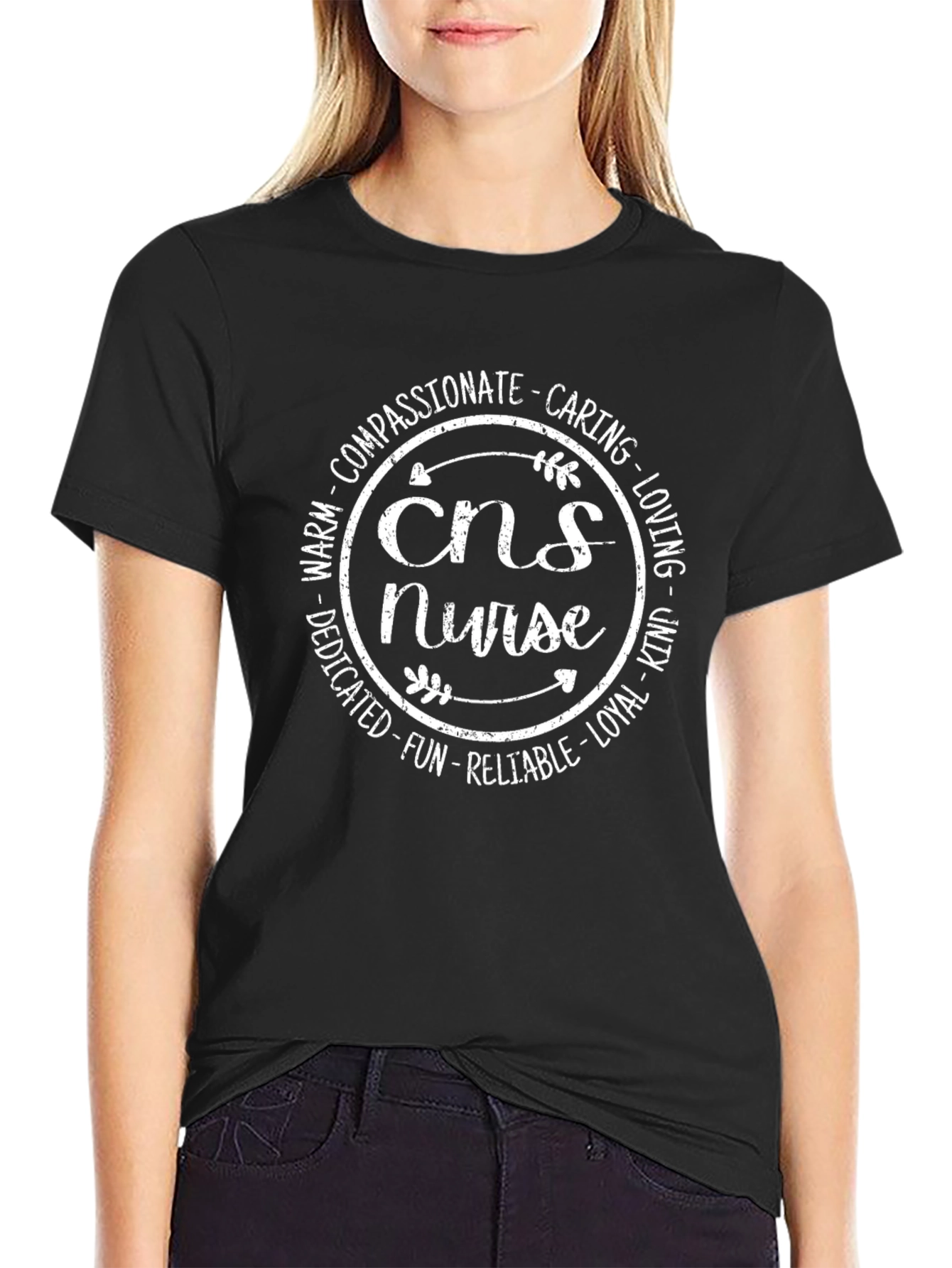 CNS Nurse T-Shirt - Compassionate Caring Design