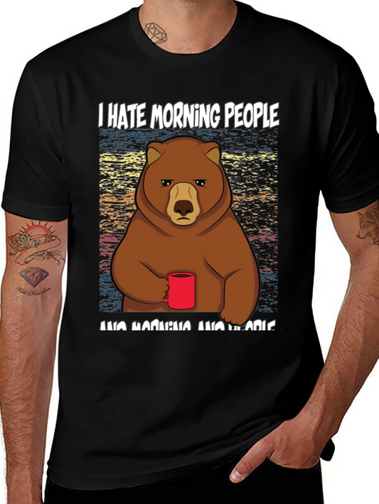 I Hate Morning People Bear T-Shirt