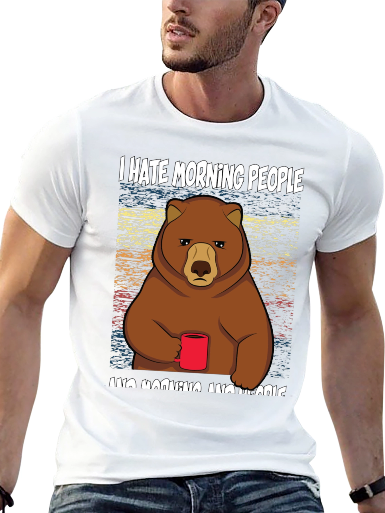 I Hate Morning People Bear T-Shirt
