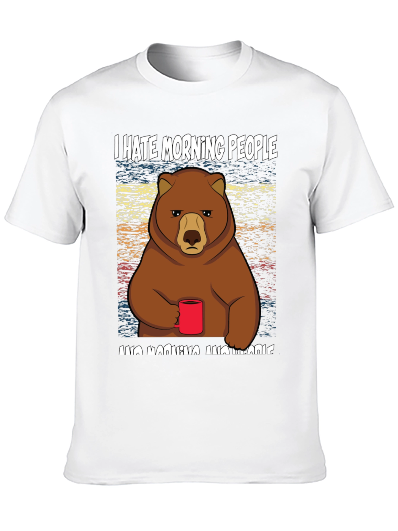 I Hate Morning People Bear T-Shirt