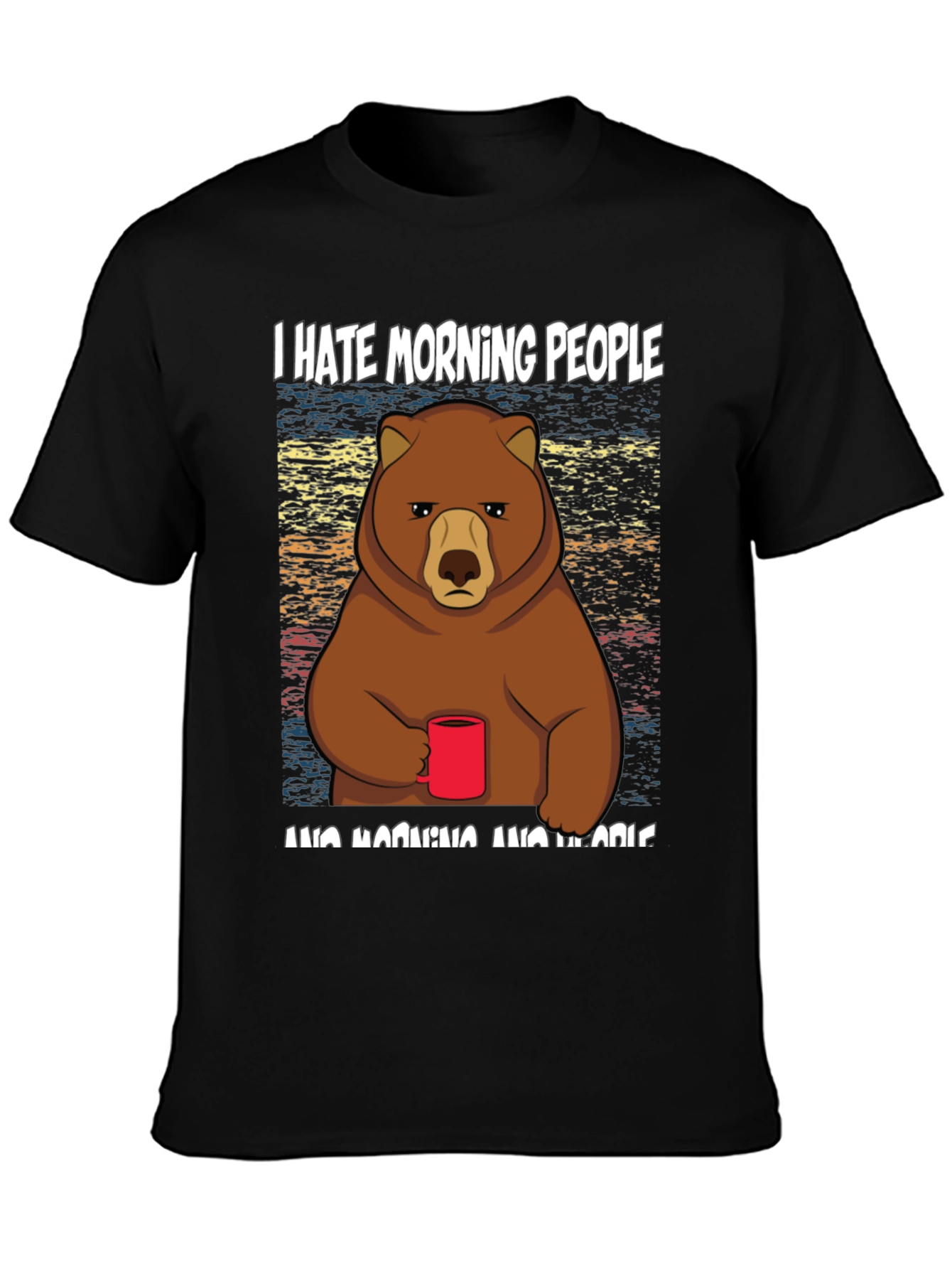 I Hate Morning People Bear T-Shirt