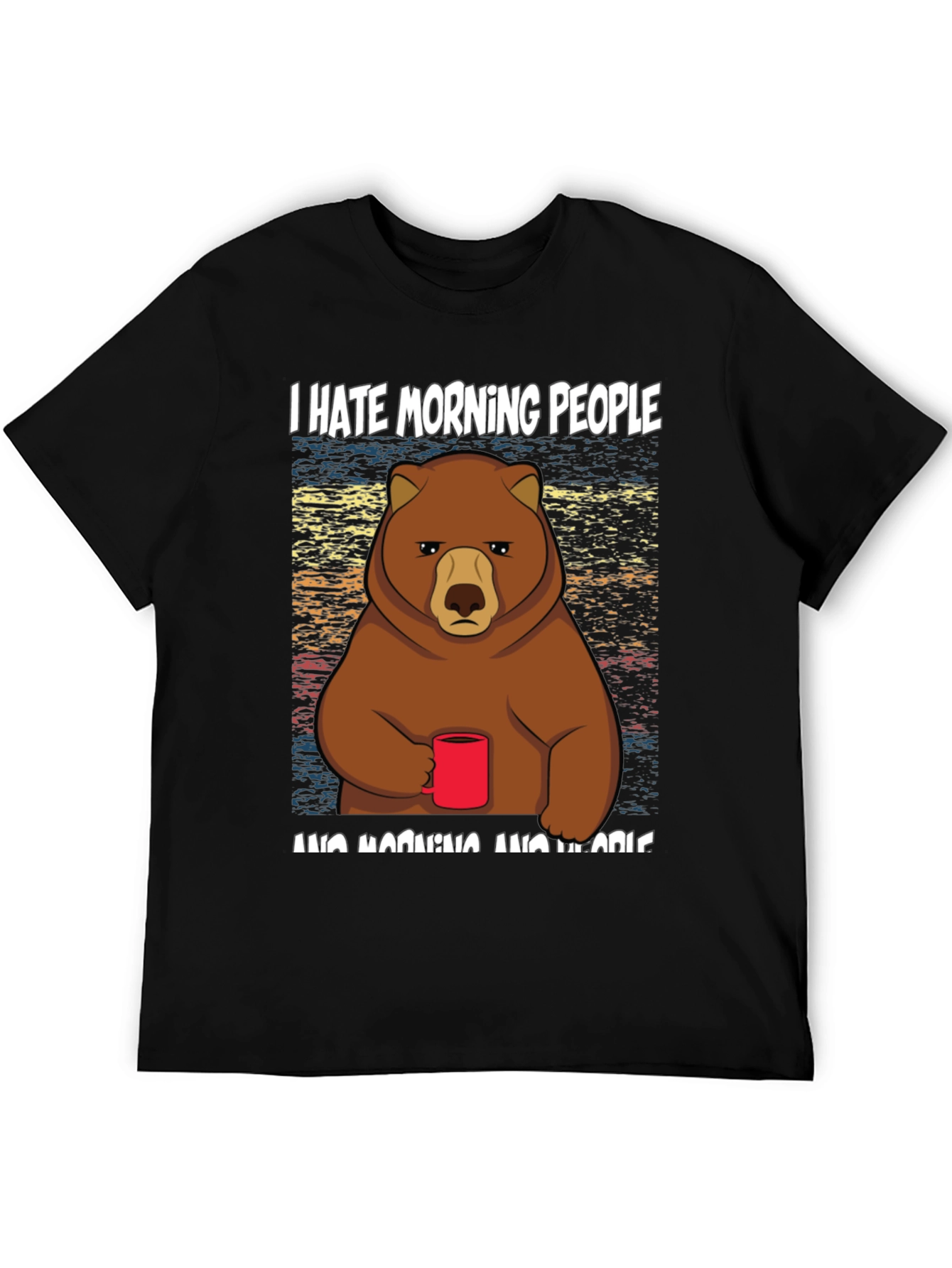 I Hate Morning People Bear T-Shirt