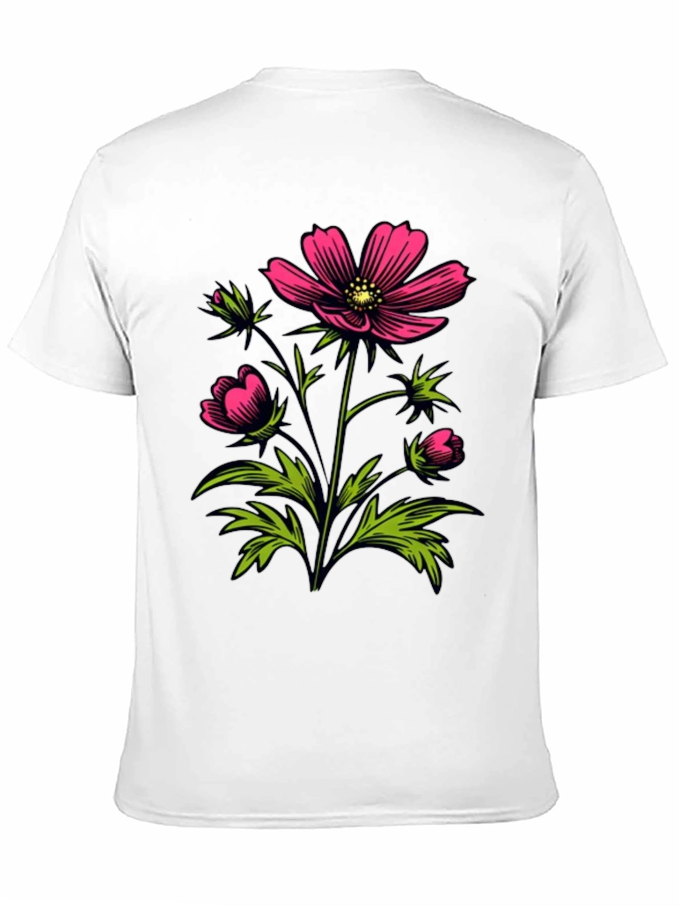 Floral Graphic Tee - Pink Flower Print