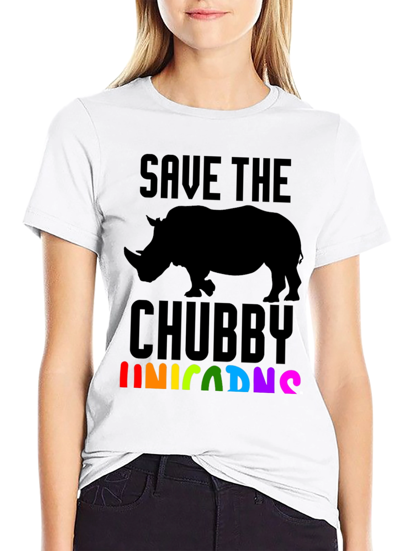 Save the Chubby Unicorns Rhino T-Shirt