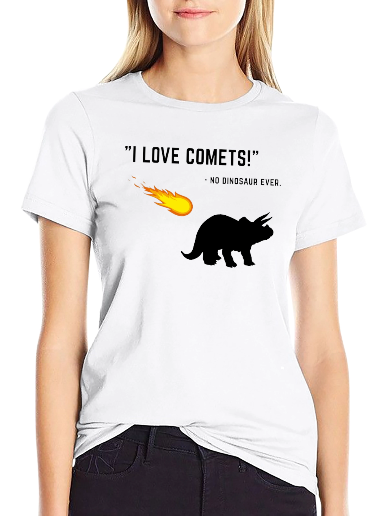 I Love Comets T-Shirt - Dinosaur Humor Tee