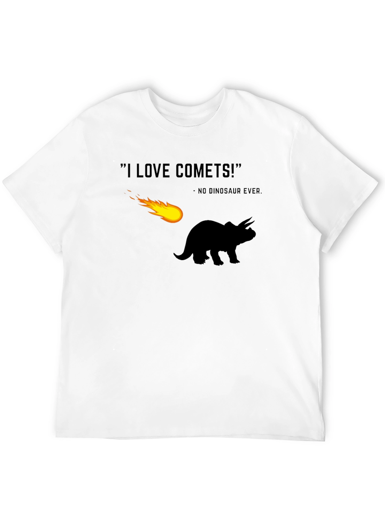 I Love Comets T-Shirt - Dinosaur Humor Tee