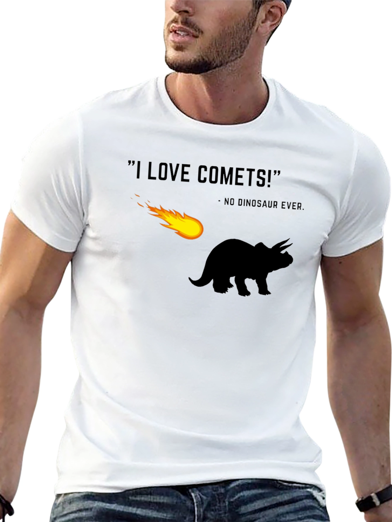 I Love Comets T-Shirt - Dinosaur Humor Tee