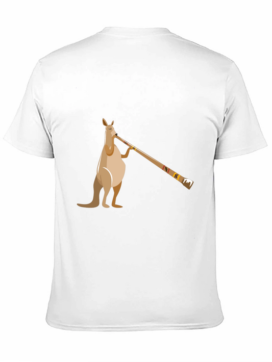 Kangaroo Didgeridoo T-Shirt - Black Cotton Tee