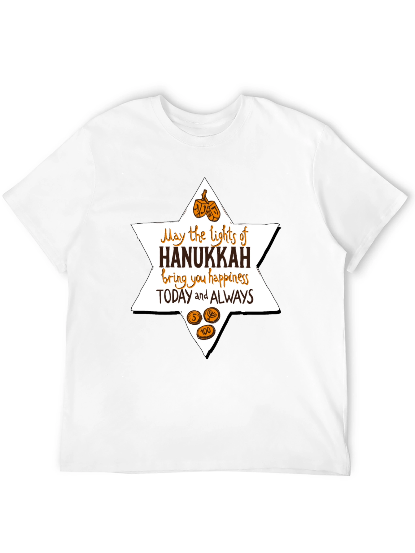 Hanukkah Lights Graphic T-Shirt