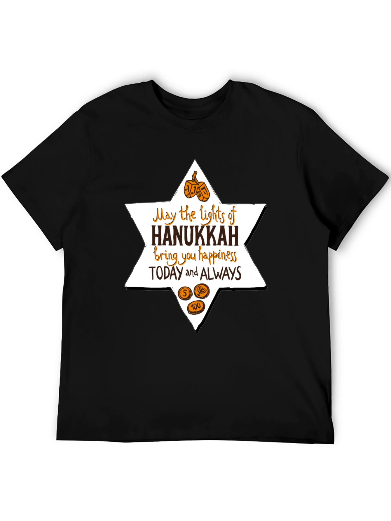 Hanukkah Lights Graphic T-Shirt