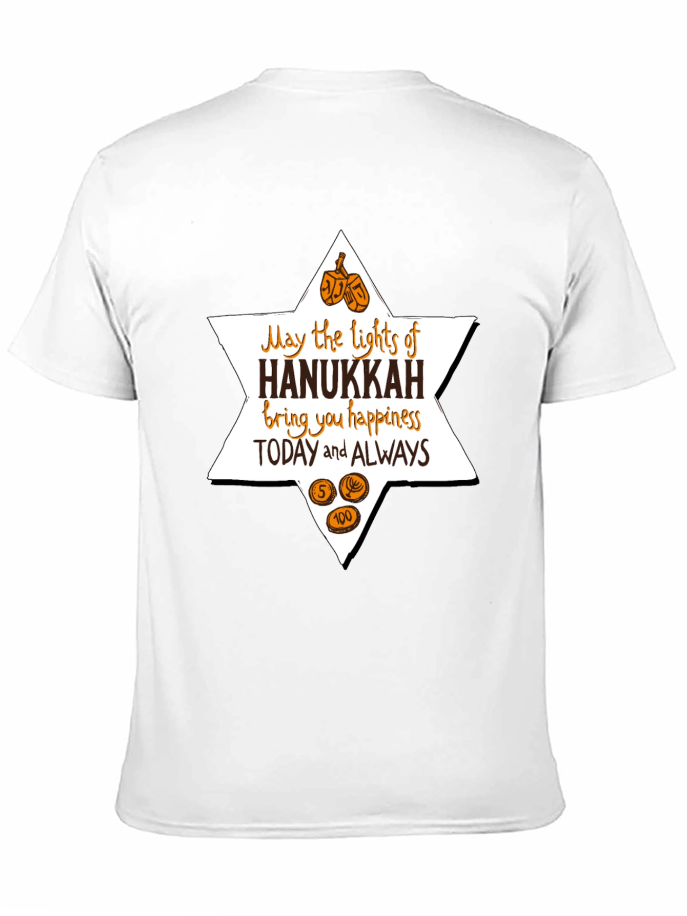 Hanukkah Lights Graphic T-Shirt