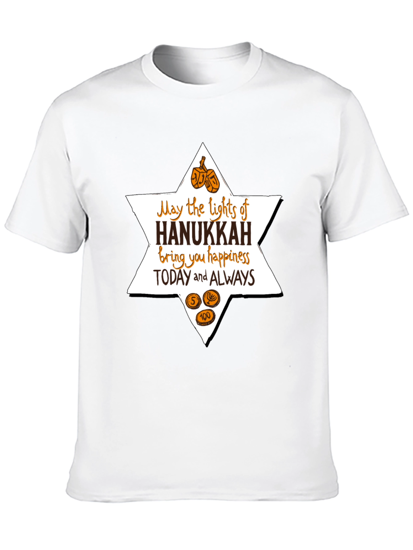 Hanukkah Lights Graphic T-Shirt