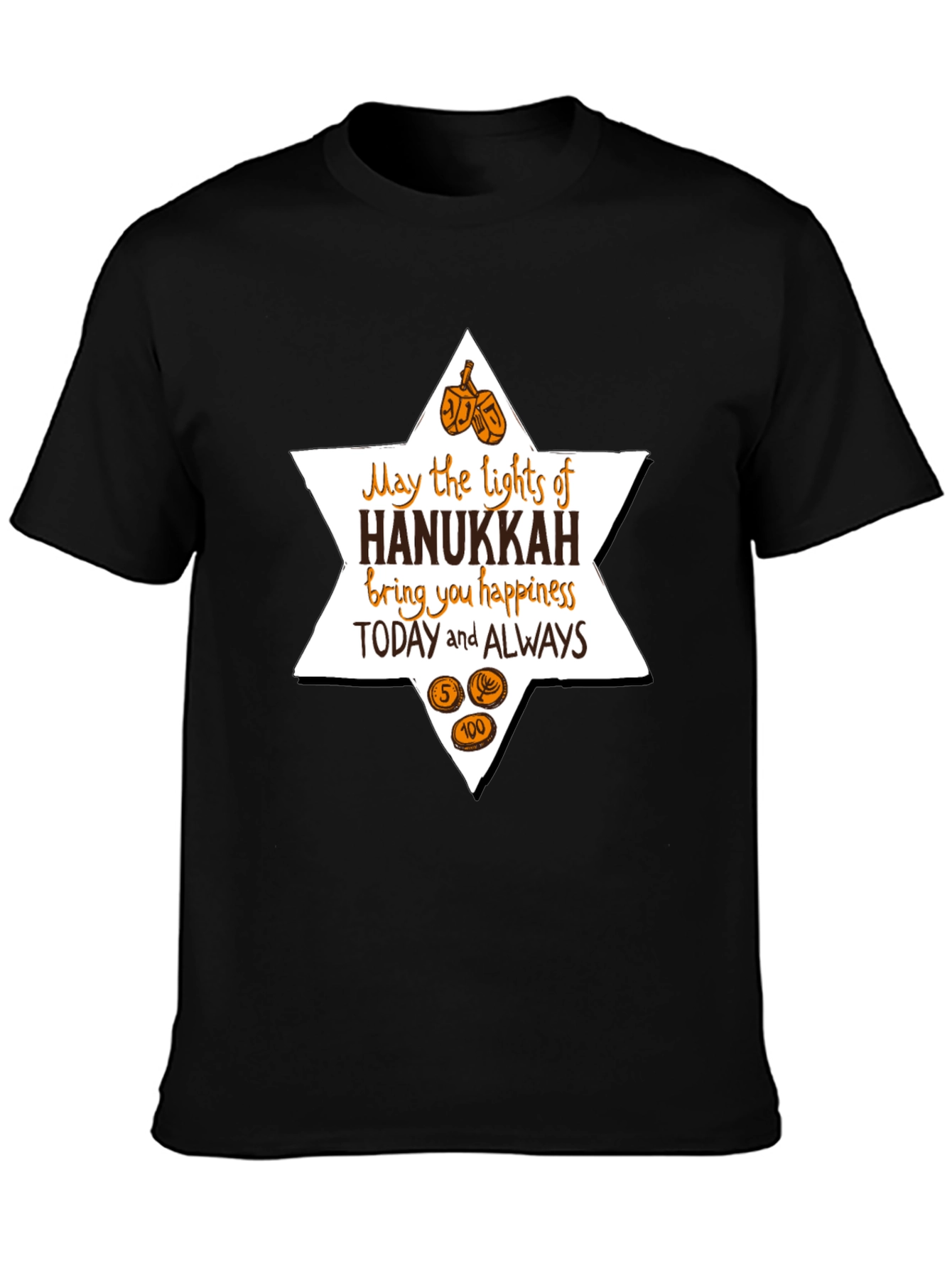Hanukkah Lights Graphic T-Shirt