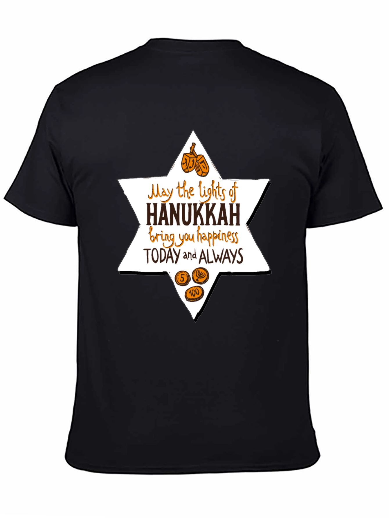 Hanukkah Lights Graphic T-Shirt