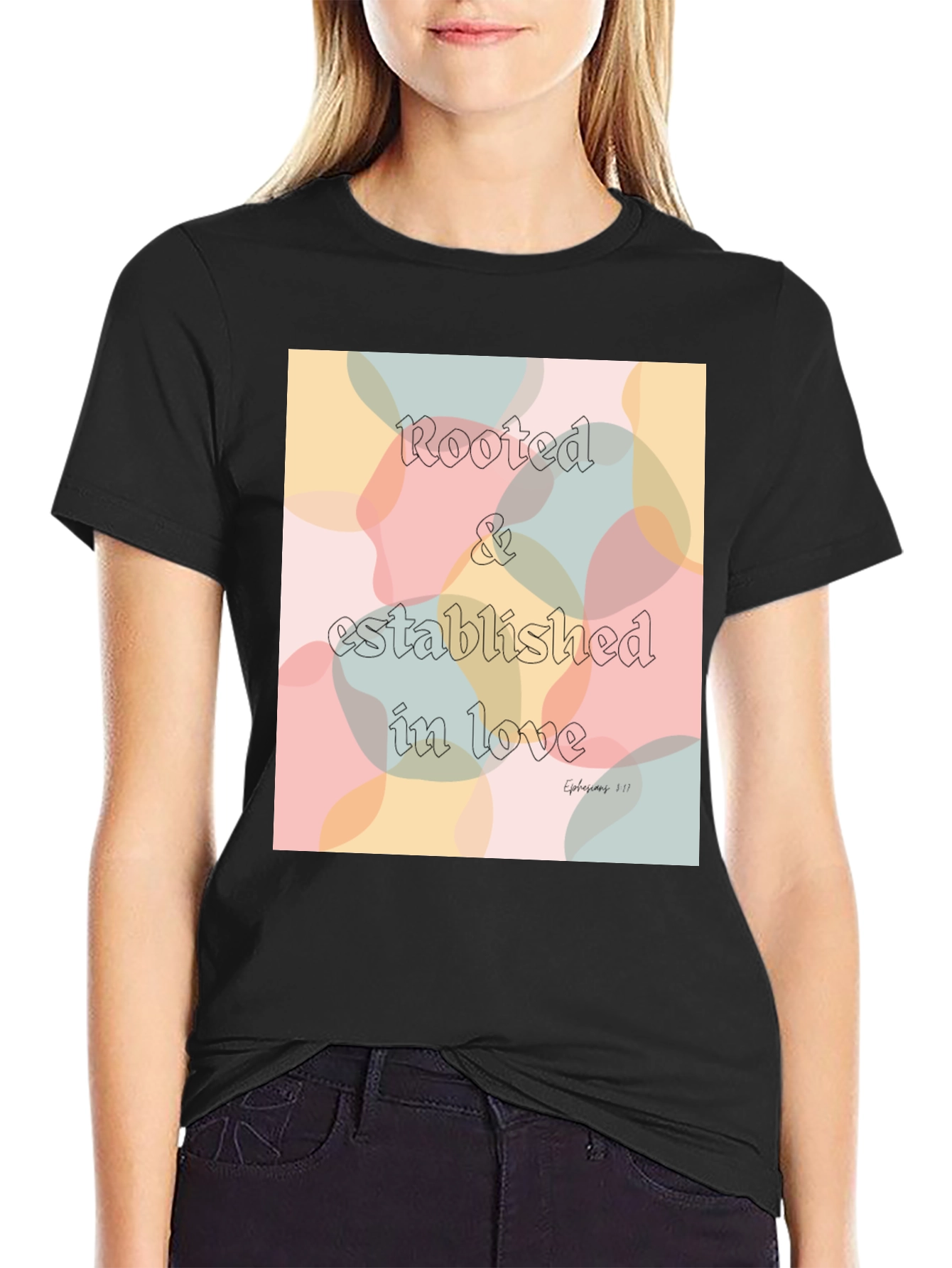 Rooted in Love Black Graphic Tee