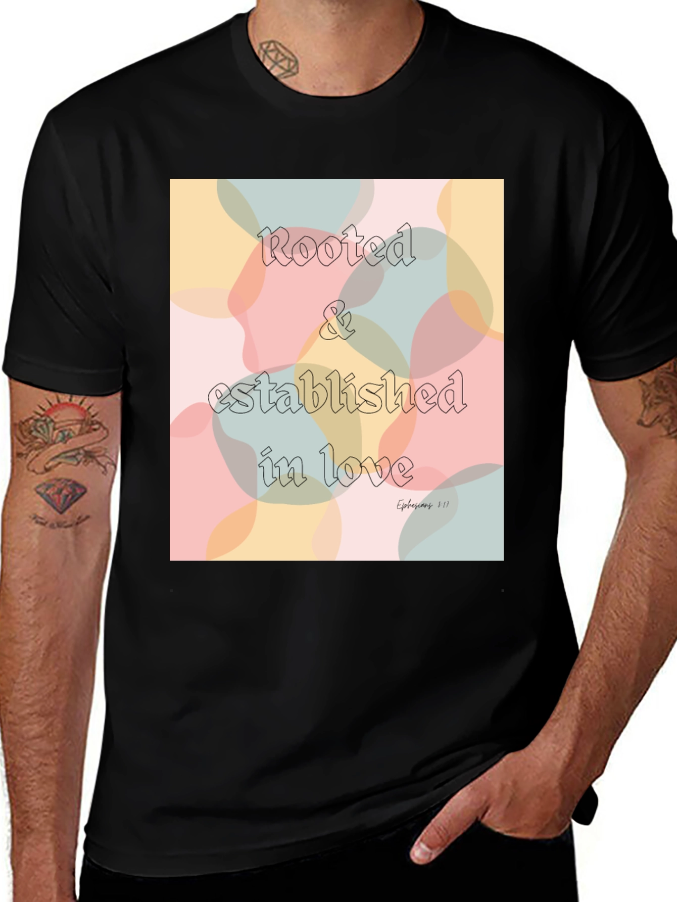 Rooted in Love Black Graphic Tee