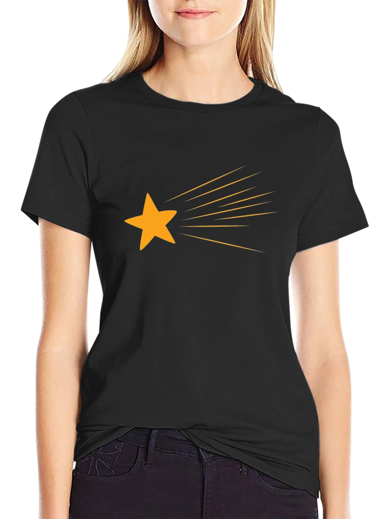 Shooting Star Graphic Tee - Black