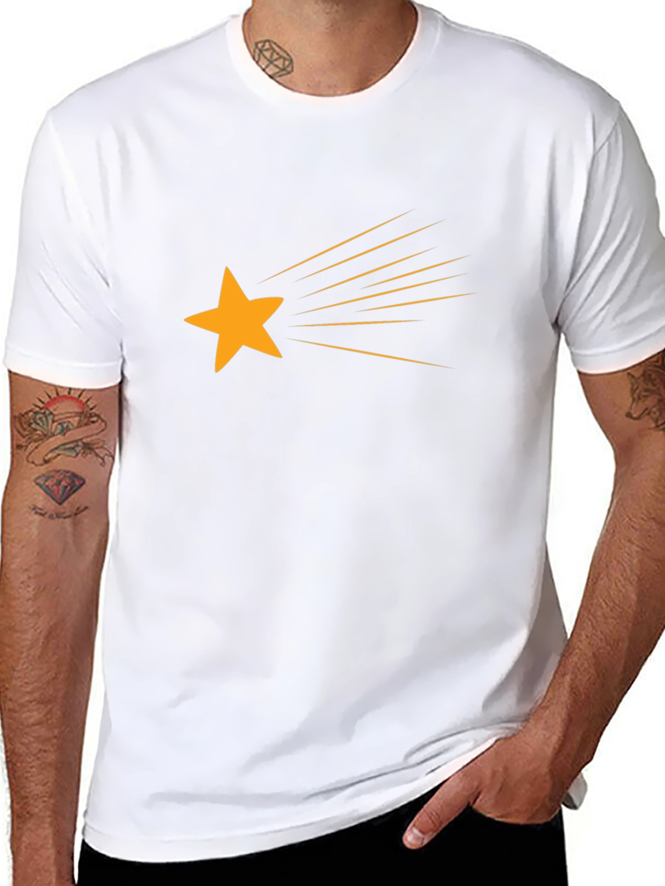 Shooting Star Graphic Tee - Black