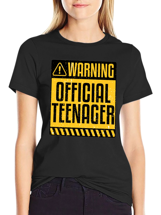 Warning Official Teenager Graphic Tee
