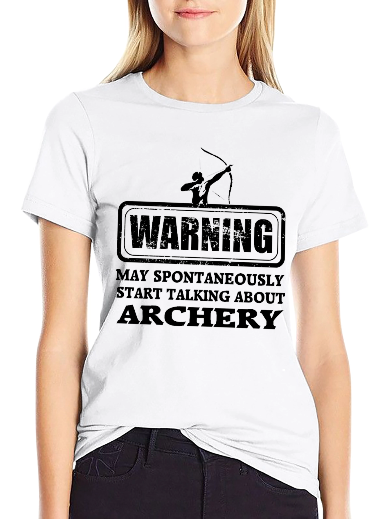 Warning Archery Mens Black T-Shirt