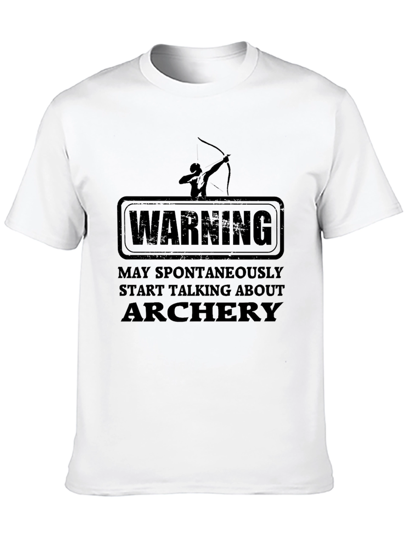 Warning Archery Mens Black T-Shirt