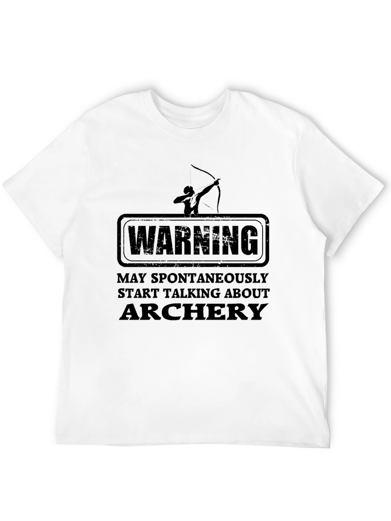 Warning Archery Mens Black T-Shirt