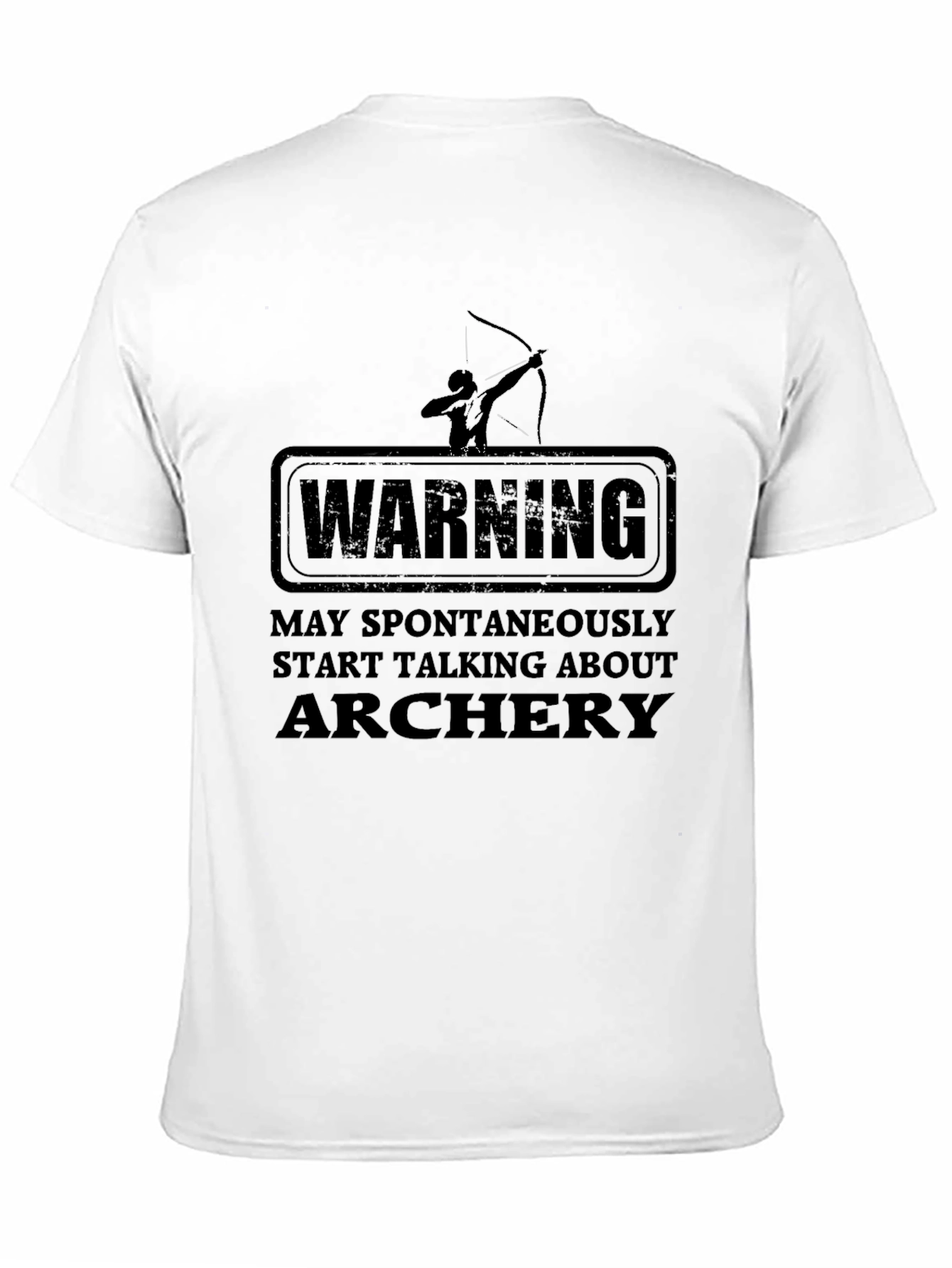Warning Archery Mens Black T-Shirt