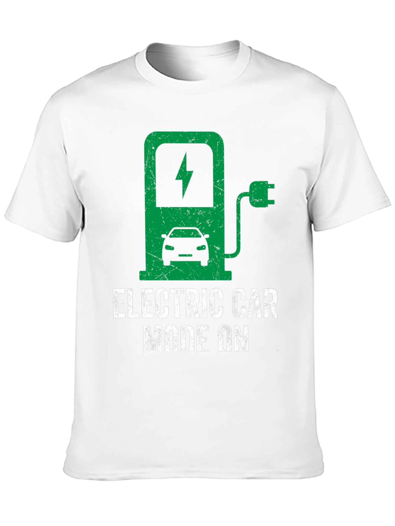 Electric Car Mode On T-Shirt - Green Energy Tee