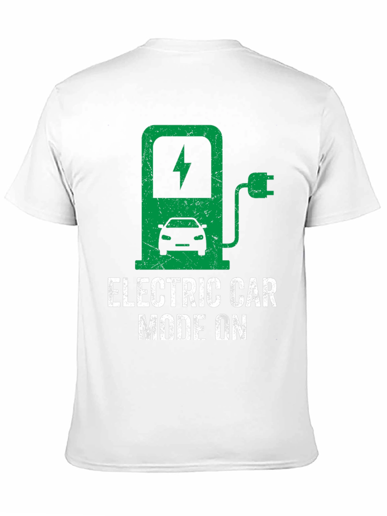 Electric Car Mode On T-Shirt - Green Energy Tee