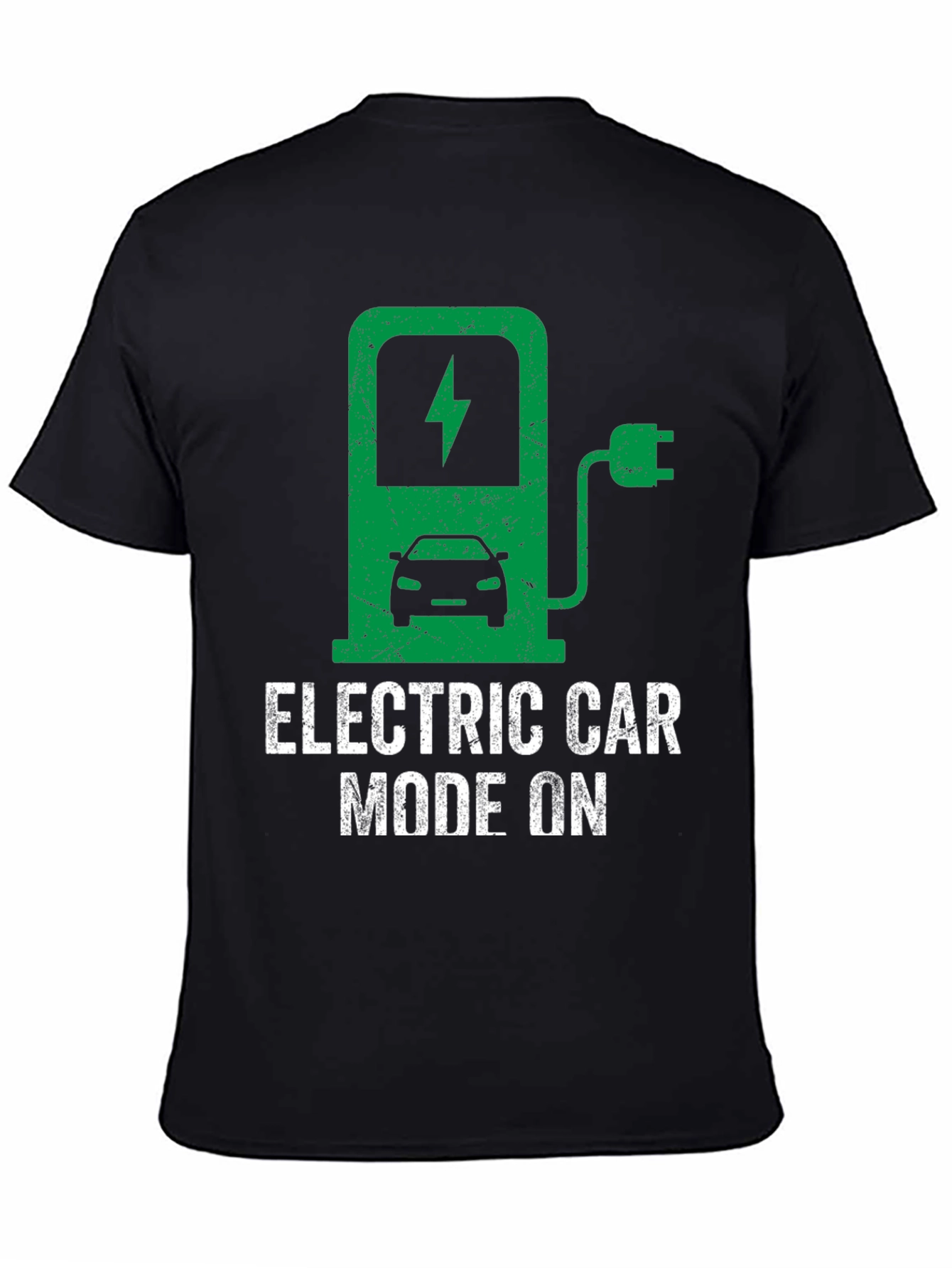 Electric Car Mode On T-Shirt - Green Energy Tee