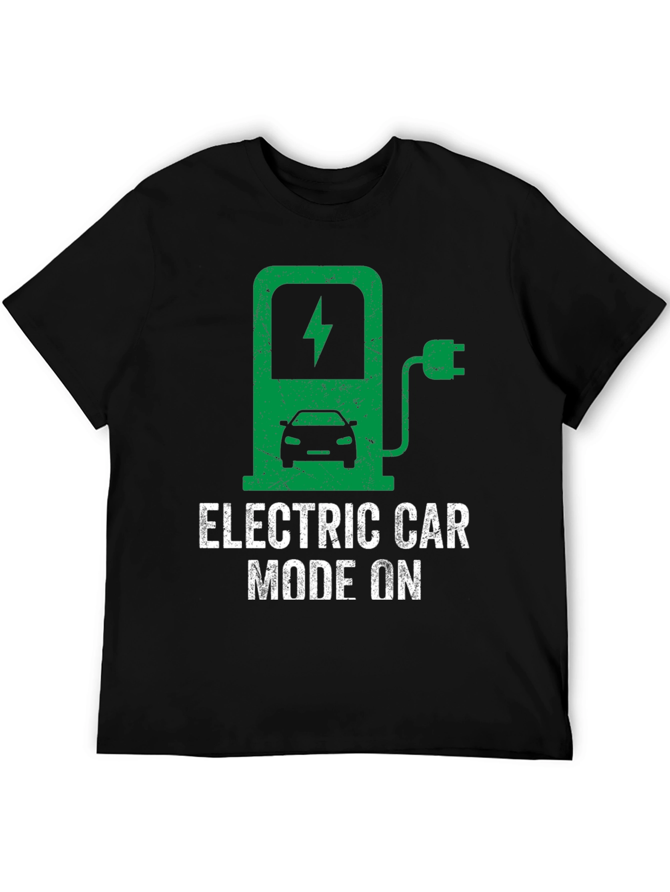 Electric Car Mode On T-Shirt - Green Energy Tee