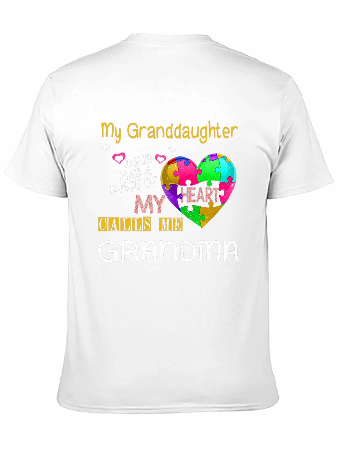 Granddaughter Grandma Puzzle Heart T-Shirt