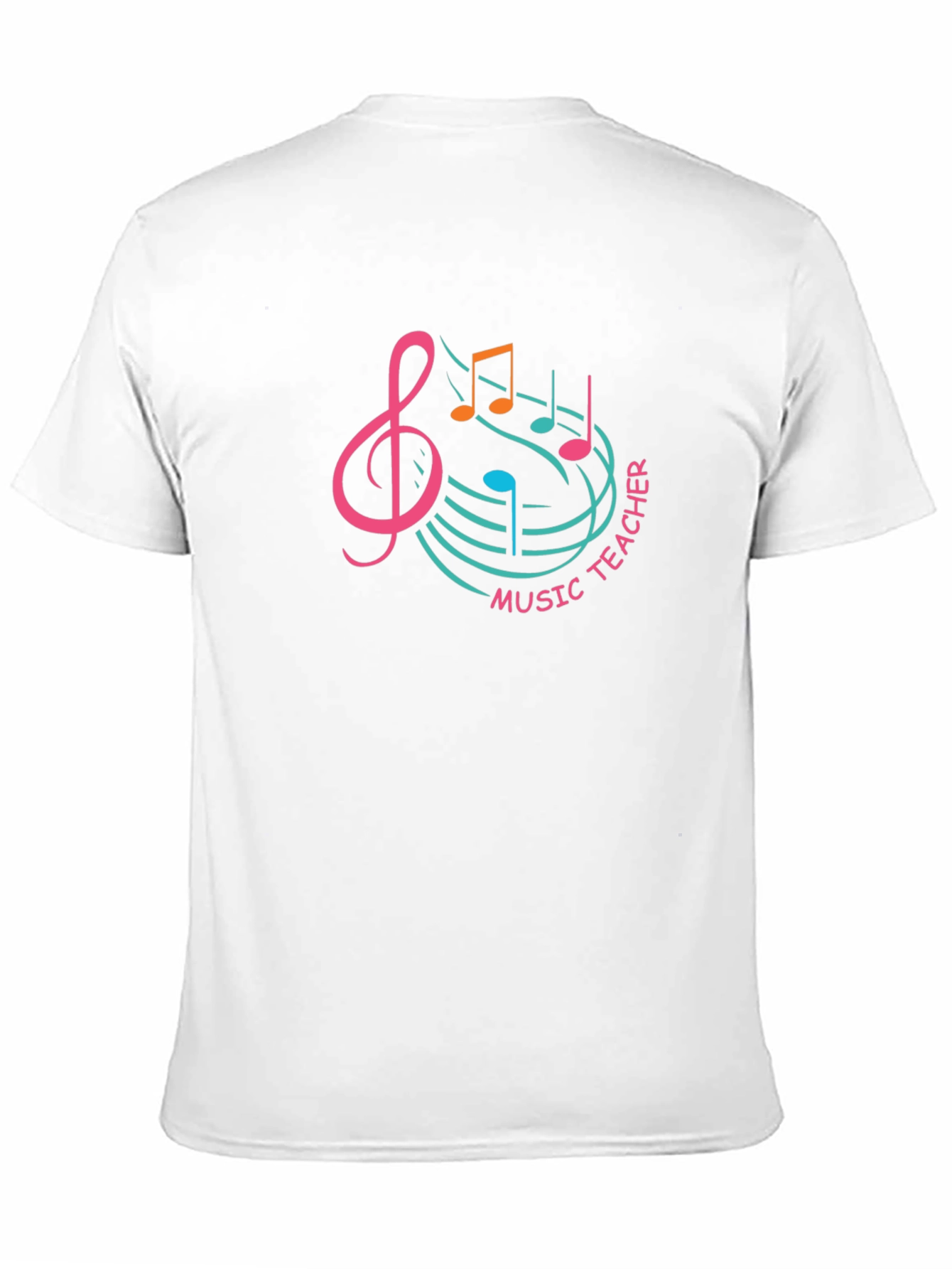 Music Teacher Tee - Treble Clef & Notes Design