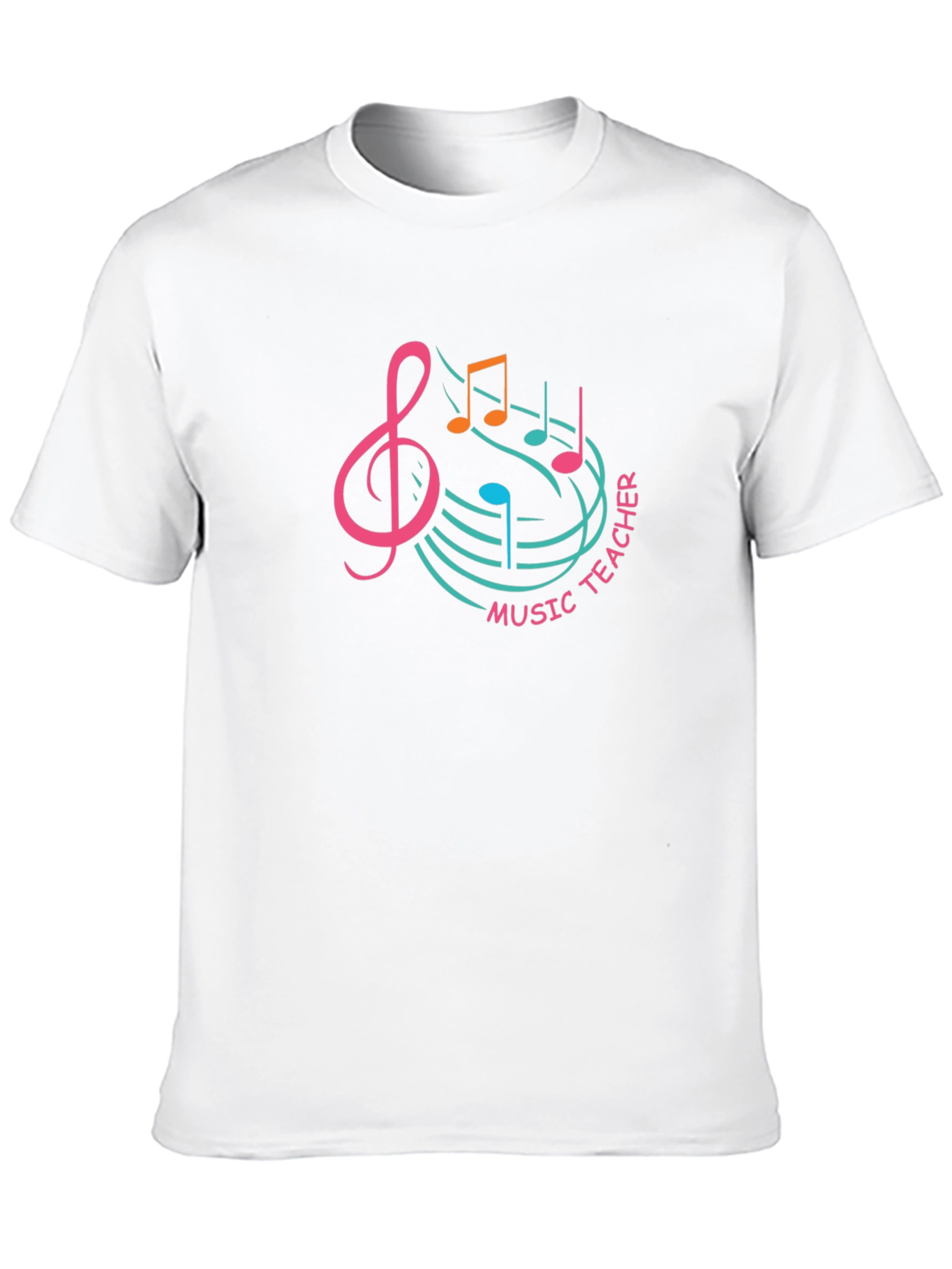 Music Teacher Tee - Treble Clef & Notes Design