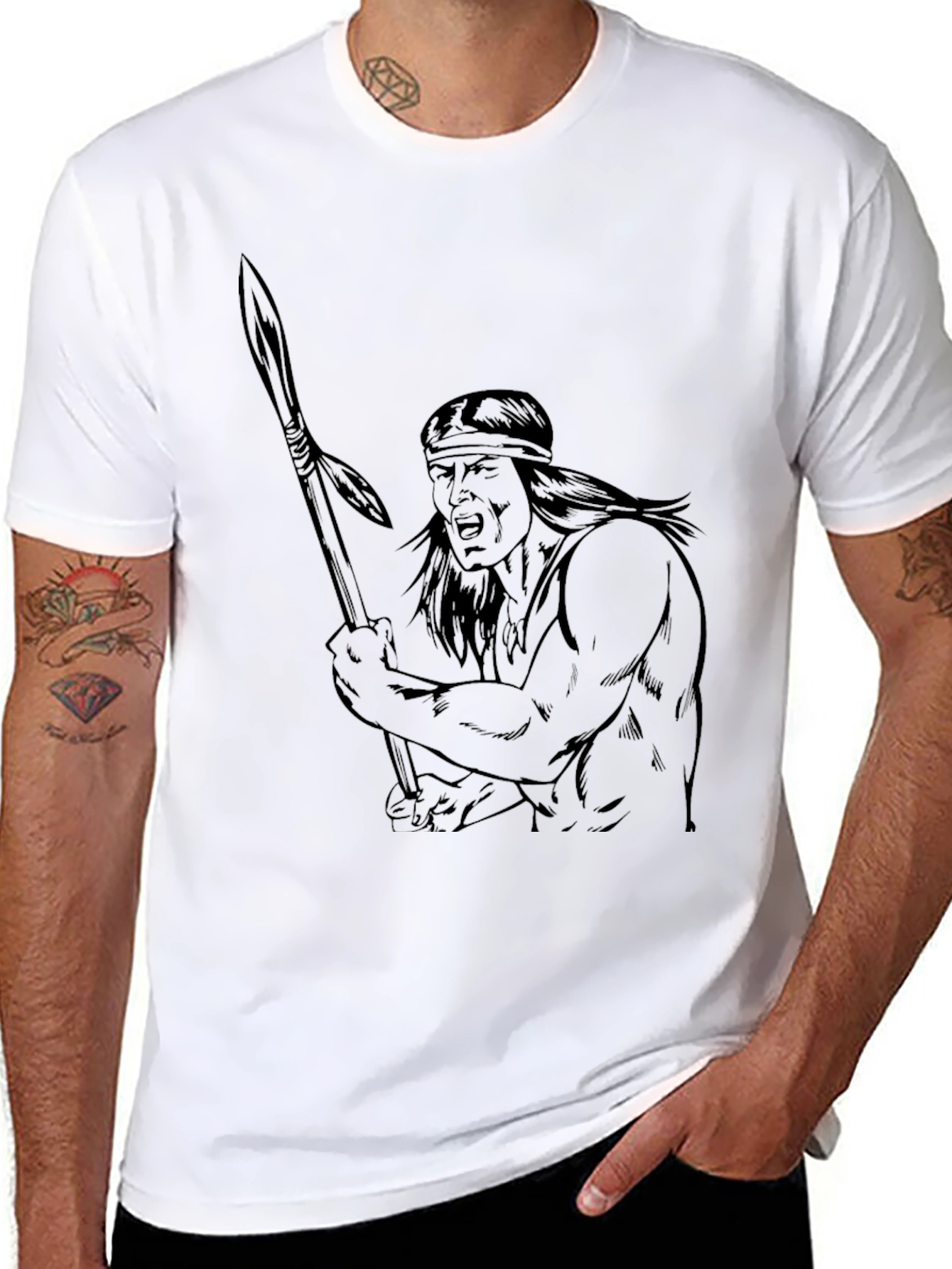 Warrior Graphic Black T-Shirt