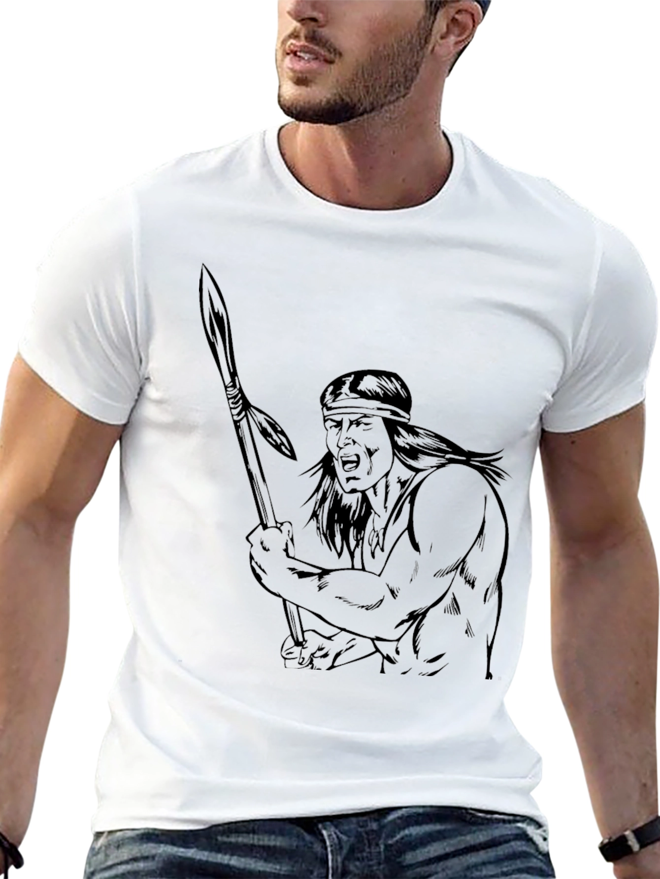 Warrior Graphic Black T-Shirt