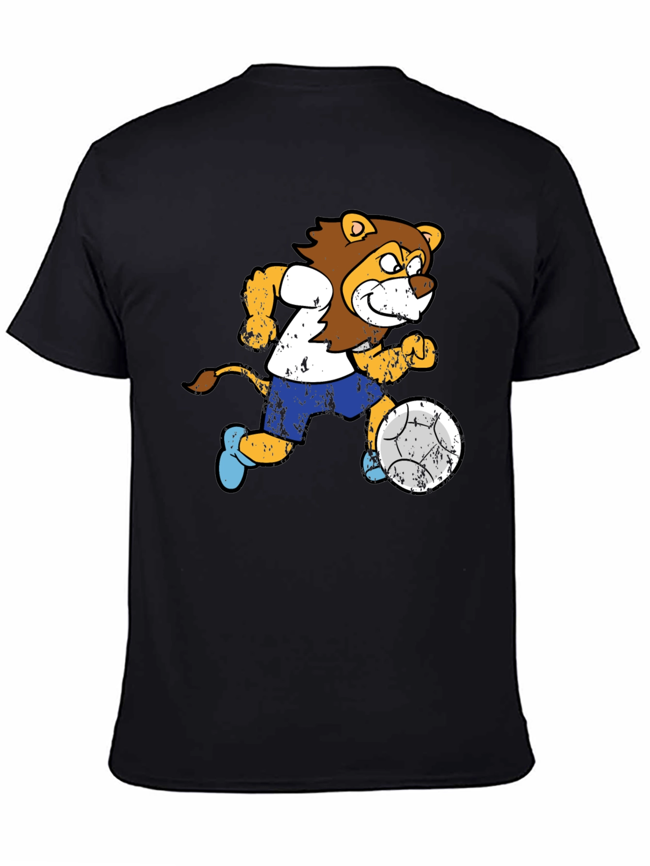 Lion Soccer Player Graphic T-Shirt