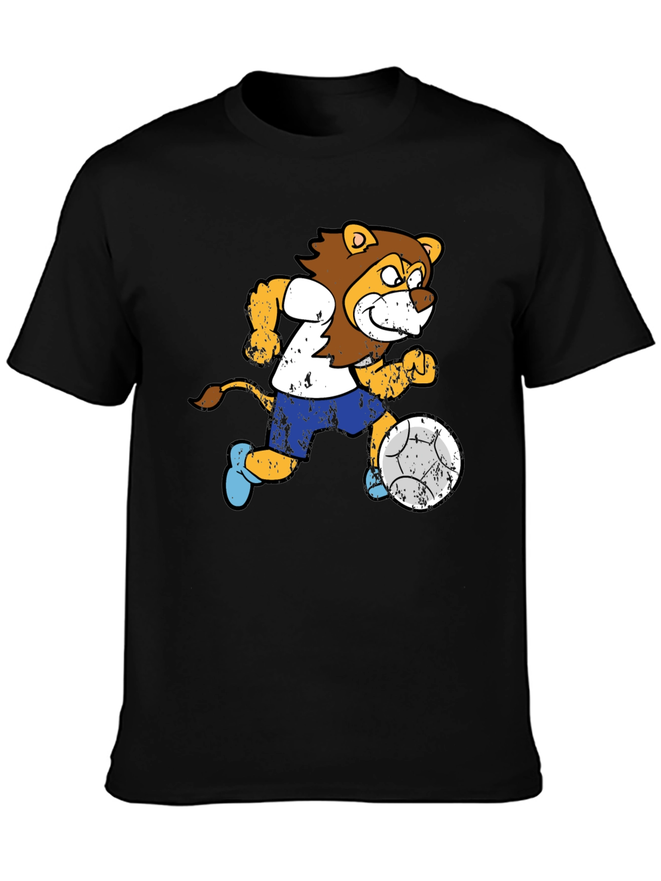 Lion Soccer Player Graphic T-Shirt