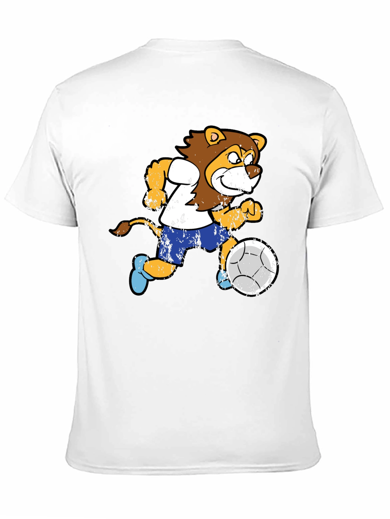 Lion Soccer Player Graphic T-Shirt