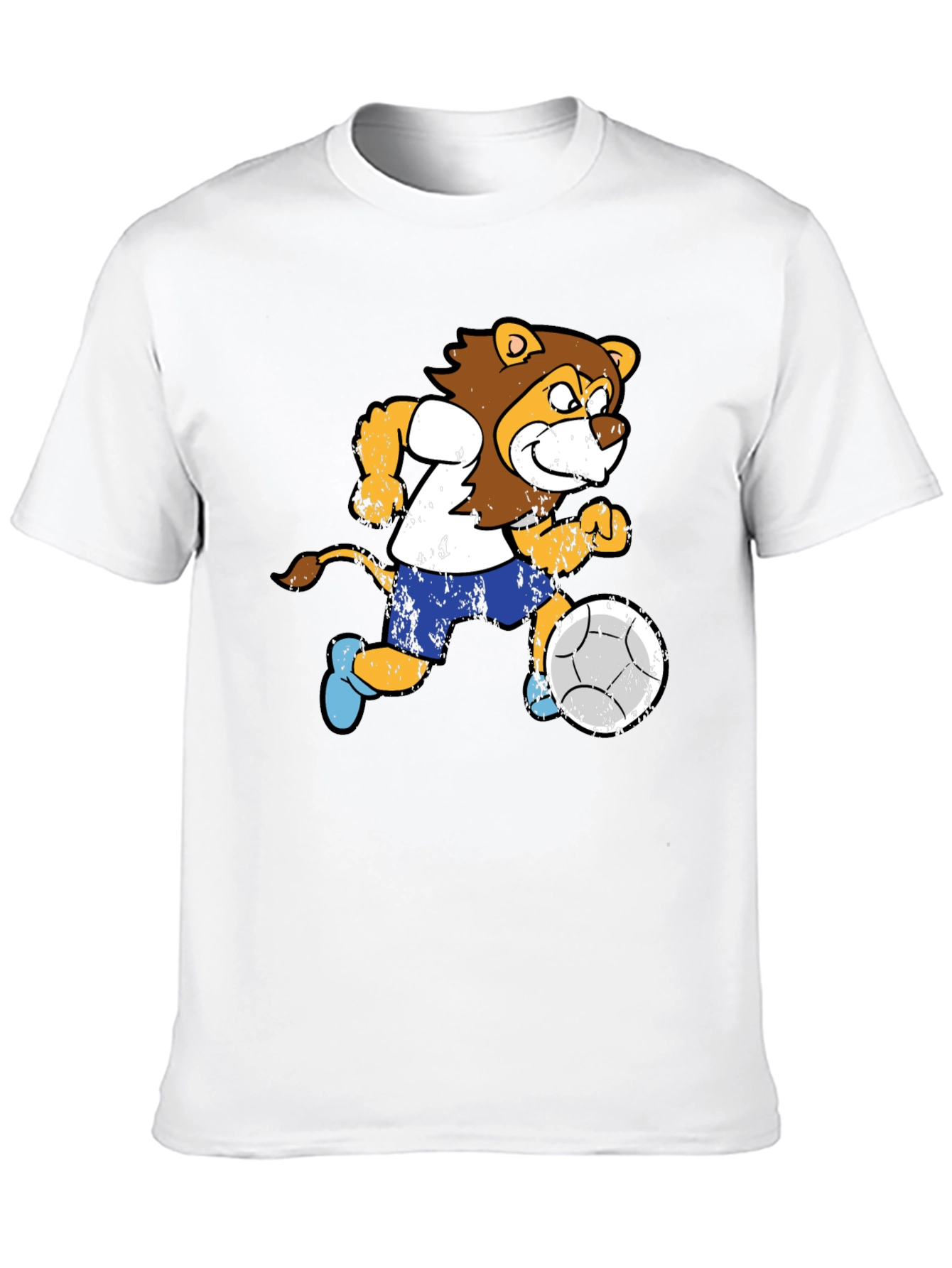 Lion Soccer Player Graphic T-Shirt