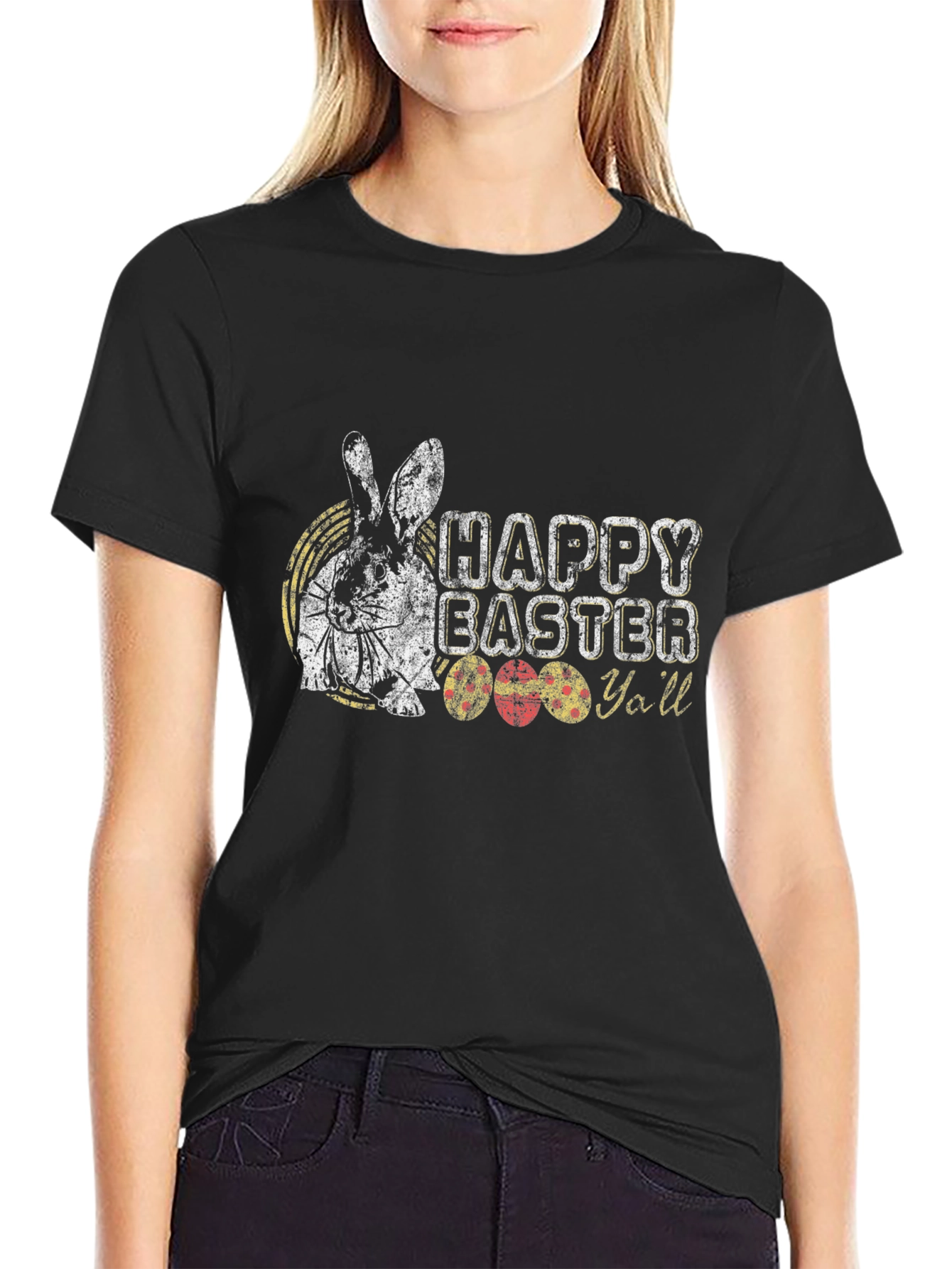 Happy Easter Yall T-Shirt with Bunny