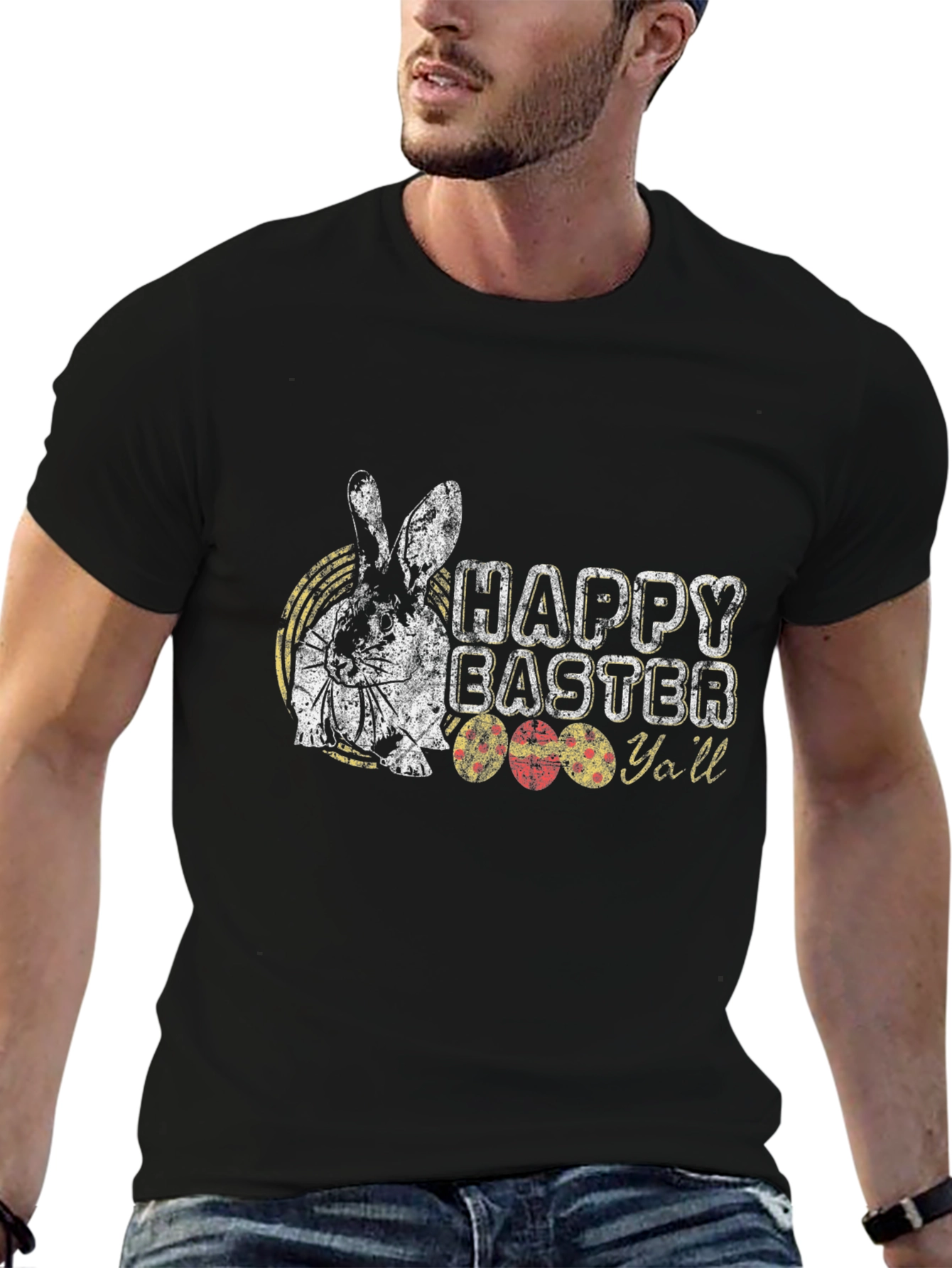 Happy Easter Yall T-Shirt with Bunny