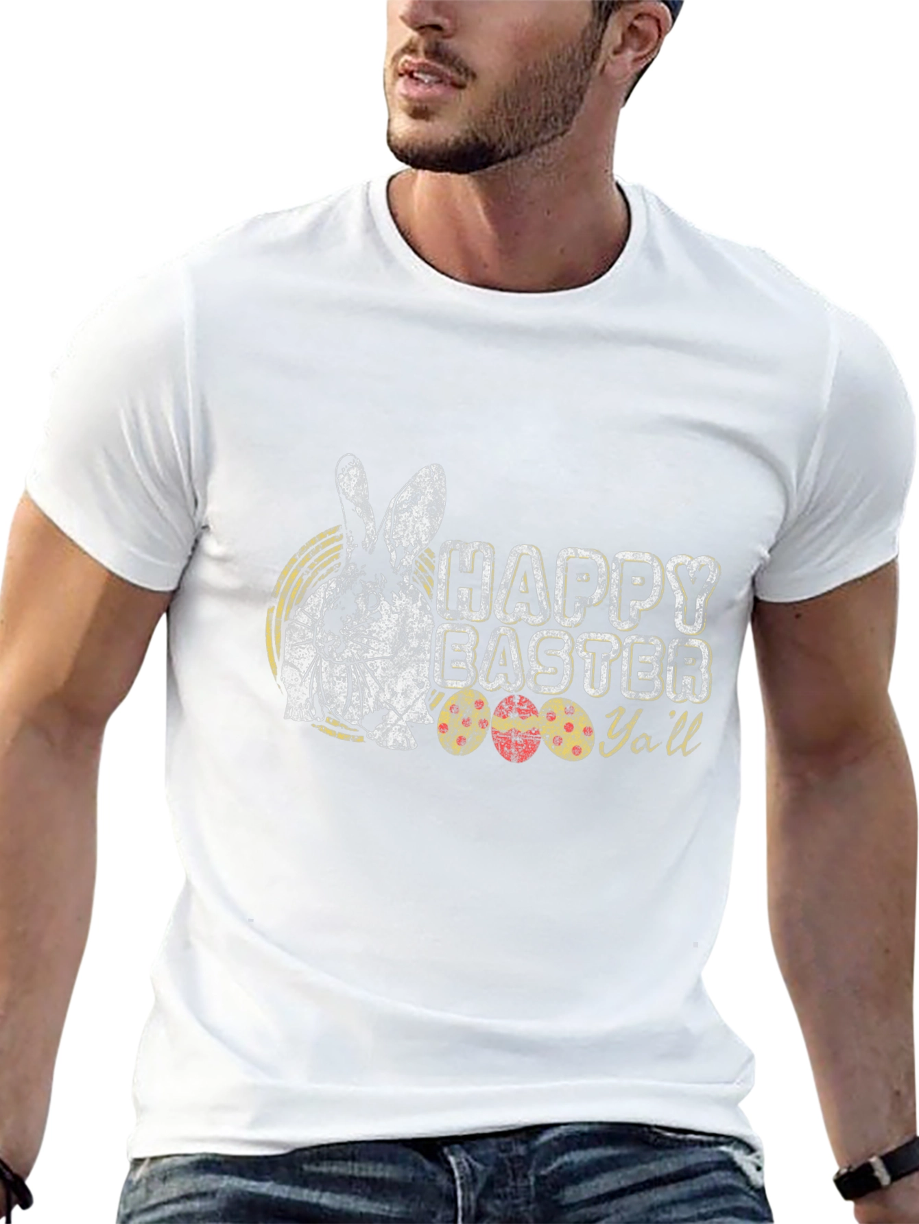 Happy Easter Yall T-Shirt with Bunny