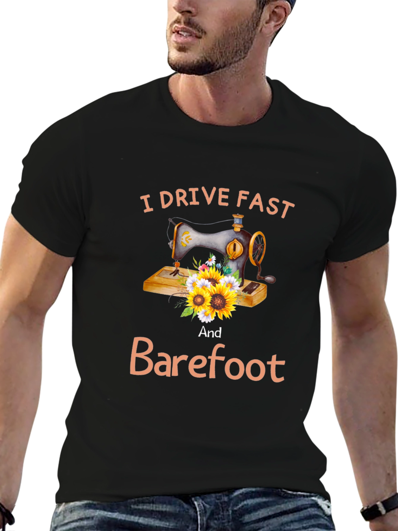 I Drive Fast and Barefoot Graphic Tee