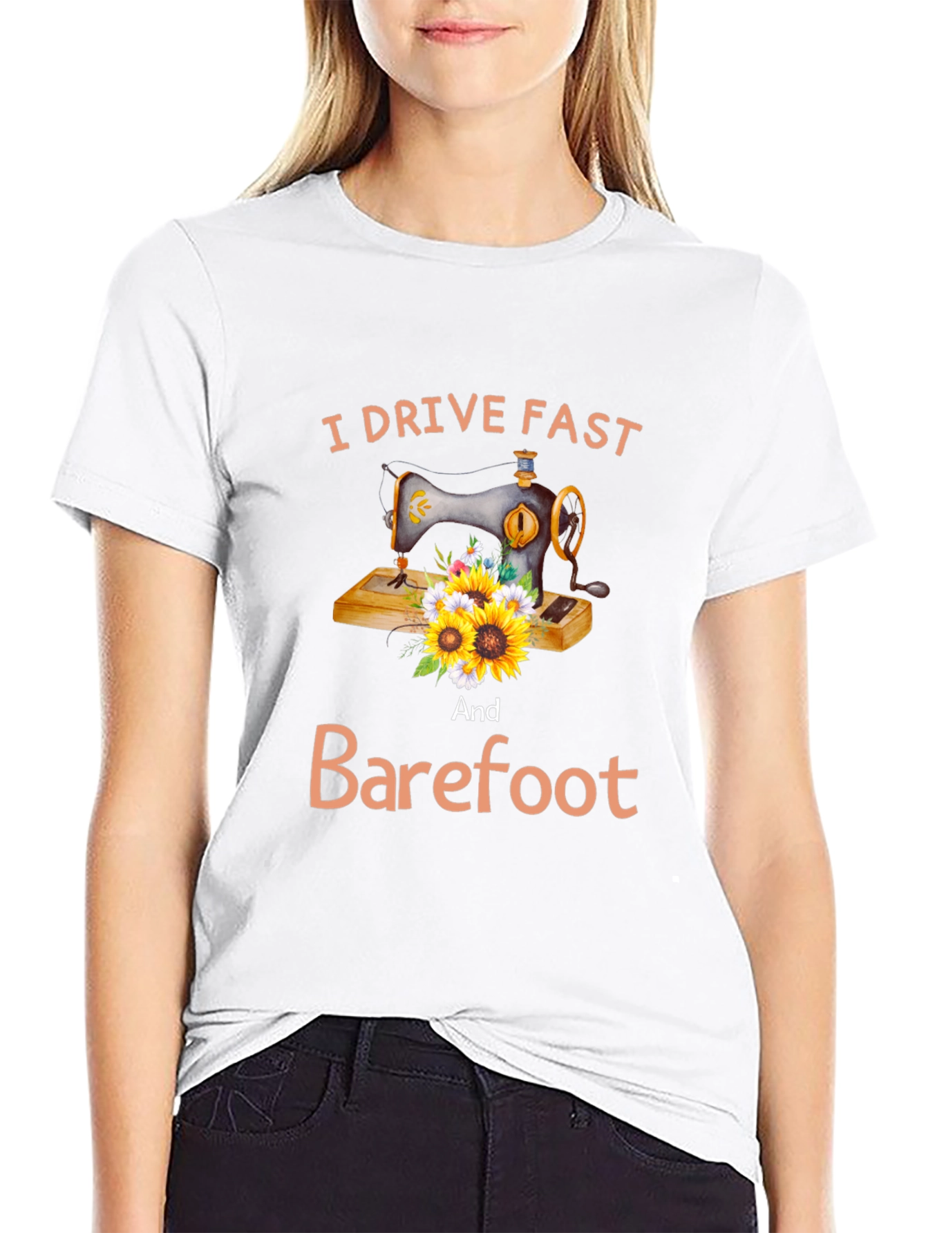 I Drive Fast and Barefoot Graphic Tee