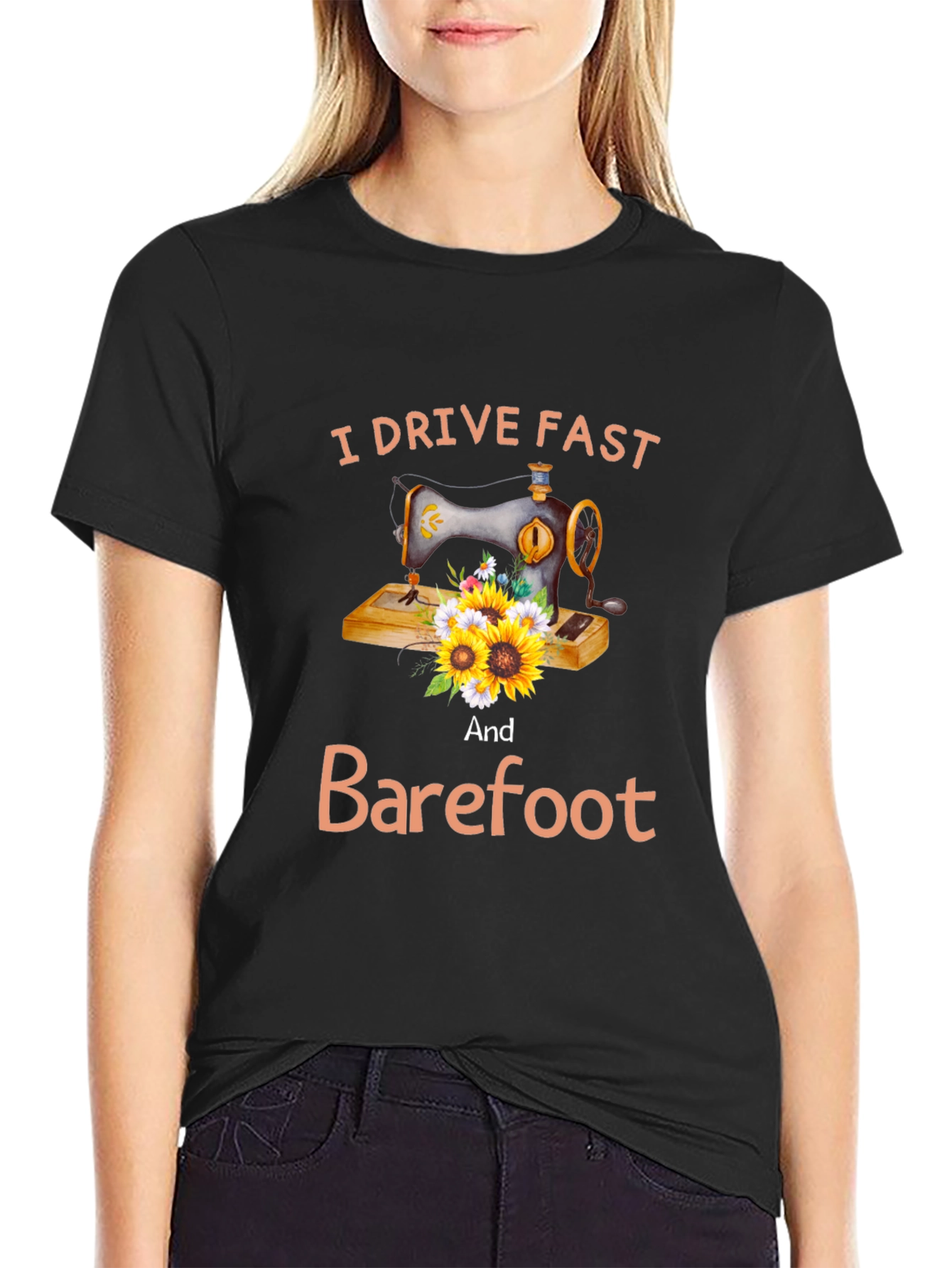 I Drive Fast and Barefoot Graphic Tee